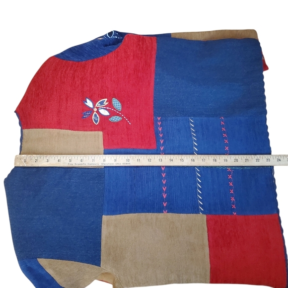 Vntg Koret Multicolor Patchwork Cardigan. 80s 90s. XL. H109 - Picture 9 of 10